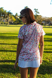 CA Ladies V-Neck Golf Shirt | Fairway Bloom
