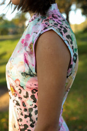 CA Ladies Sleeveless Zipper Golf Shirt | Safari Blush