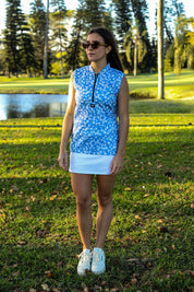 CA Ladies Sleeveless Zipper Golf Shirt | Daisy Drive