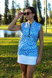 CA Ladies Sleeveless Zipper Golf Shirt | Daisy Drive