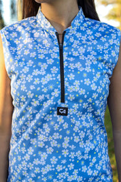 CA Ladies Sleeveless Zipper Golf Shirt | Daisy Drive