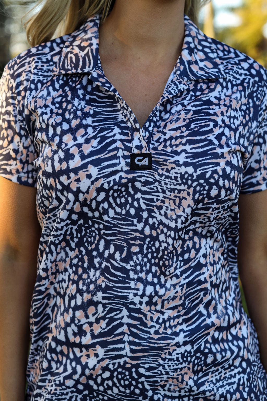 CA Ladies V-Neck Golf Shirt | Wild Side