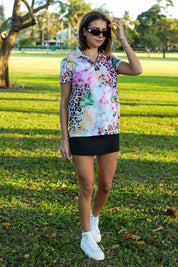 CA Ladies V-Neck Golf Shirt | Safari Blush