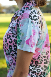 CA Ladies V-Neck Golf Shirt | Safari Blush