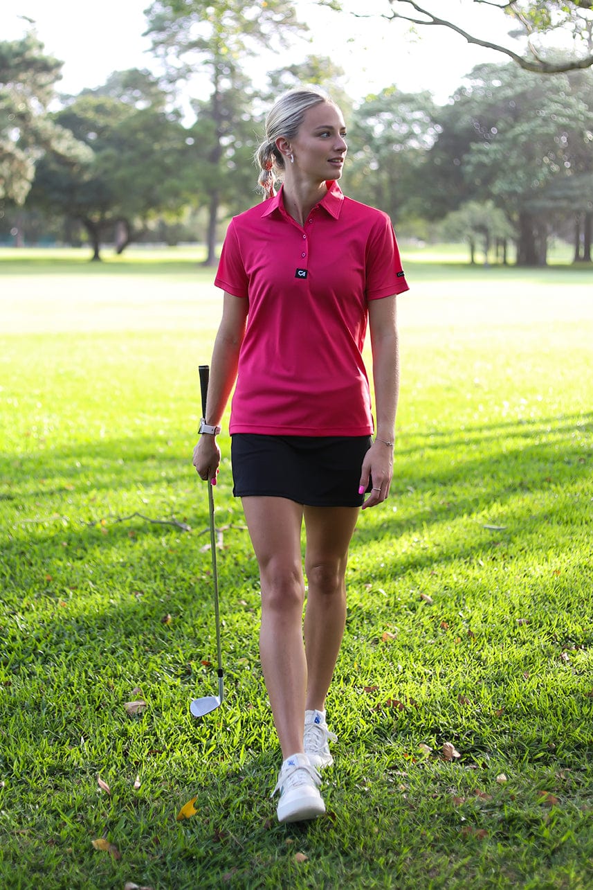 CA Ladies Iconic Golf Shirt | Cerise Pink