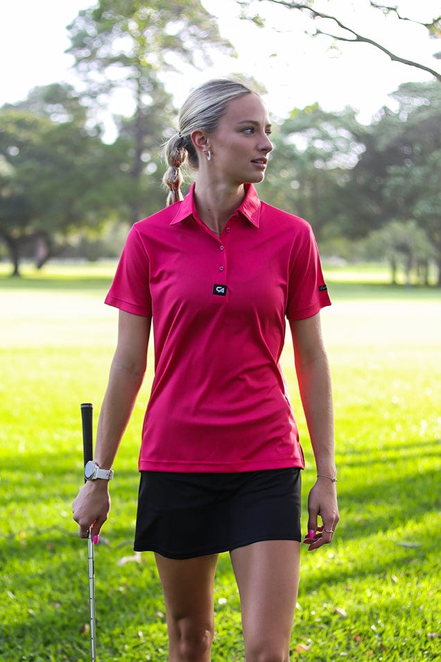 CA Ladies Iconic Golf Shirt | Cerise Pink