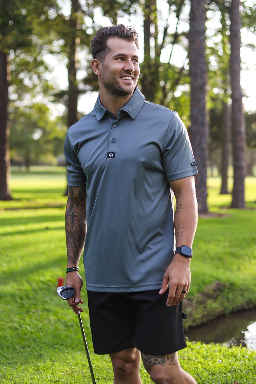 CA Iconic Golf Shirt Dark Grey Custom Apparel