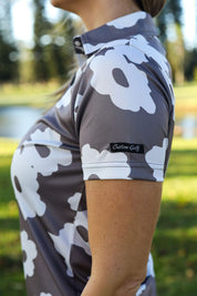 CA Ladies Funky Golf Shirt | Taupe Bloom
