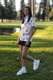 CA Ladies Funky Golf Shirt | Palm Tree Resort