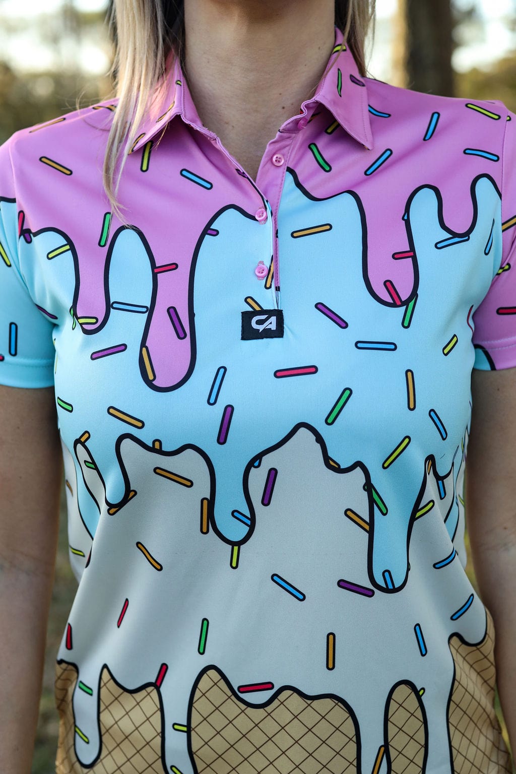 CA Ladies Funky Golf Shirt | Ice Cream Sundays