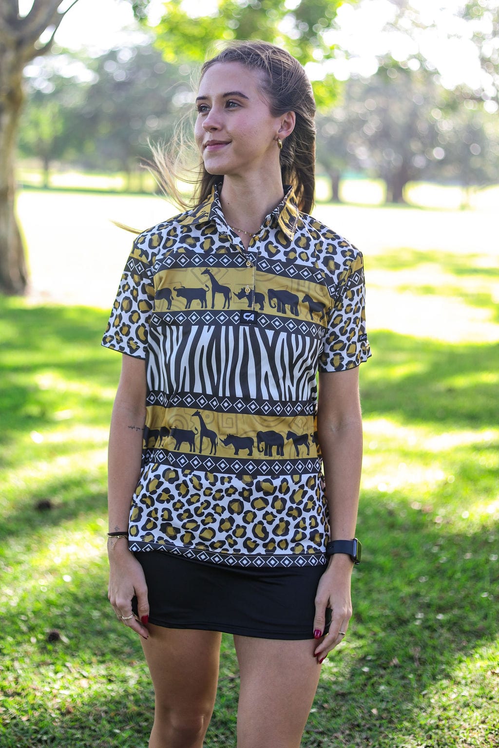 CA Ladies Funky Golf Shirt | Wild Africa