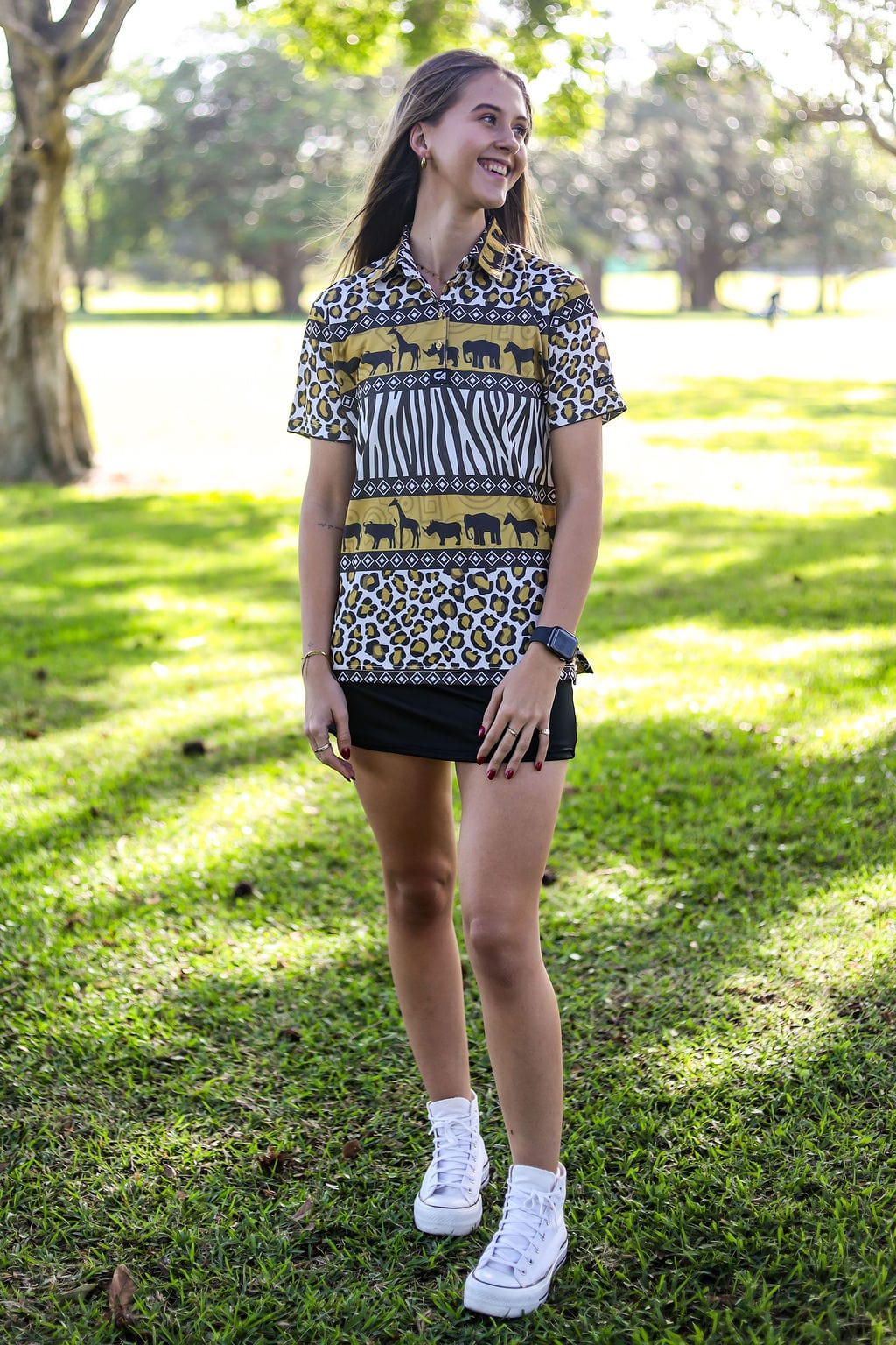 CA Ladies Funky Golf Shirt | Wild Africa