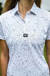 CA Ladies Funky Golf Shirt | Ink Splatter