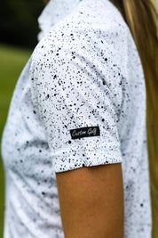 CA Ladies Funky Golf Shirt | Ink Splatter