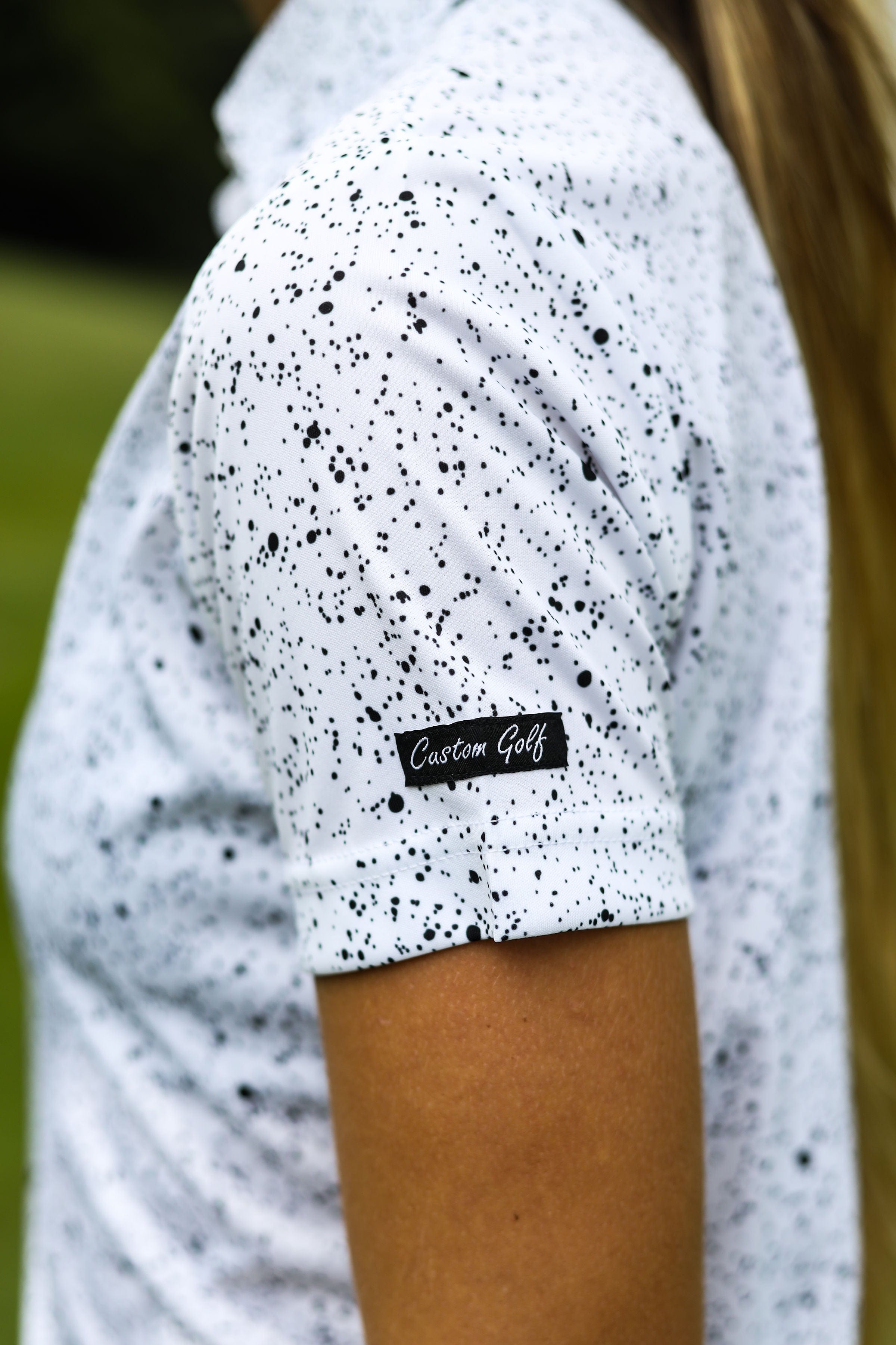 CA Ladies Funky Golf Shirt | Ink Splatter