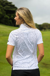 CA Ladies Funky Golf Shirt | Ink Splatter