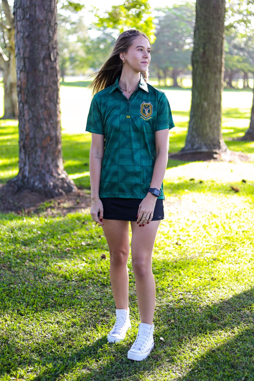 CA Ladies Supporters Golf Shirt | Green Flags
