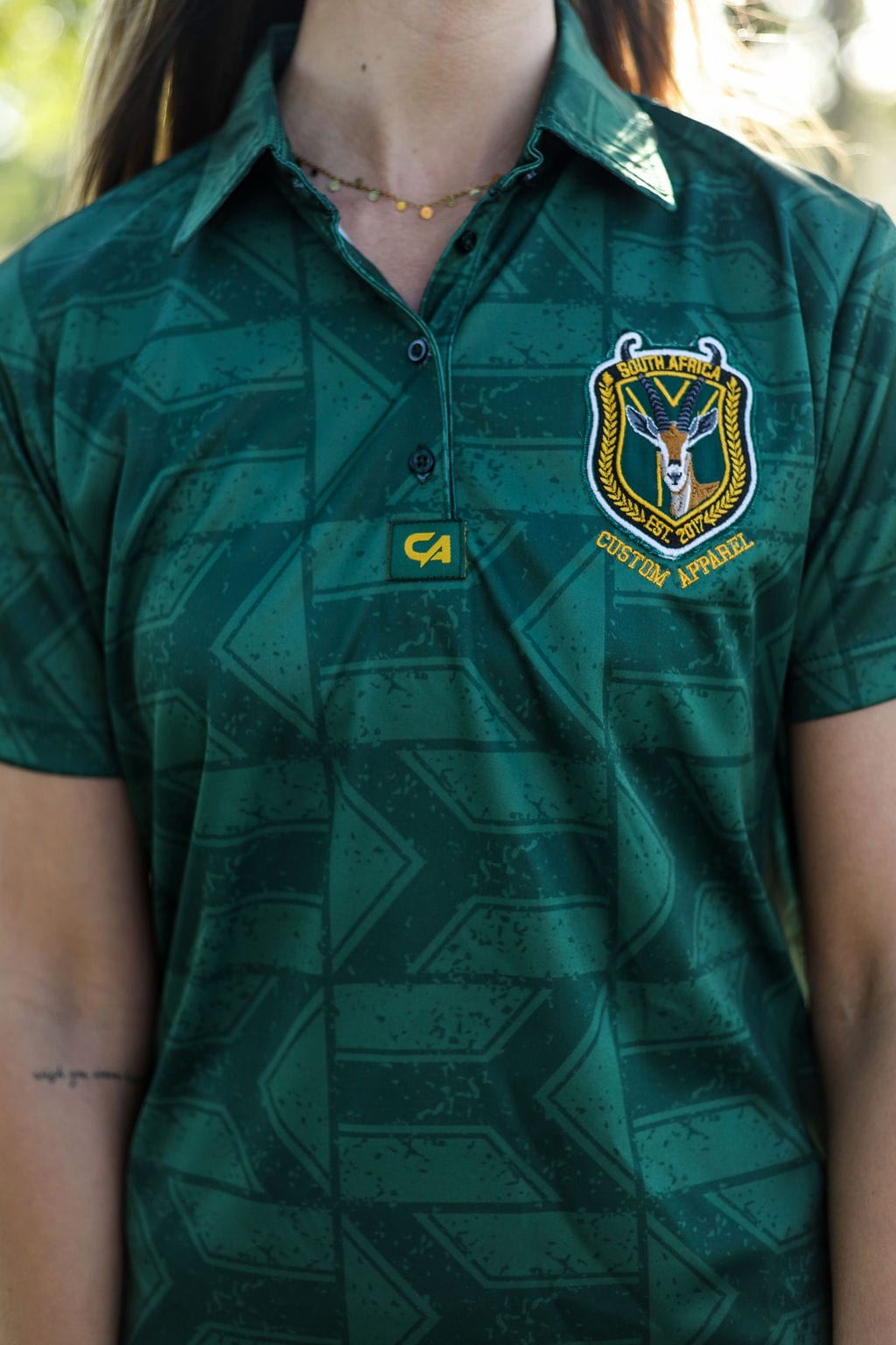 CA Ladies Supporters Golf Shirt | Green Flags