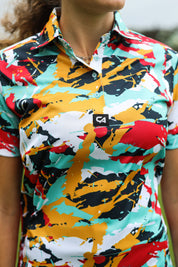 CA Ladies Funky Golf Shirt | Splashes & Smudges