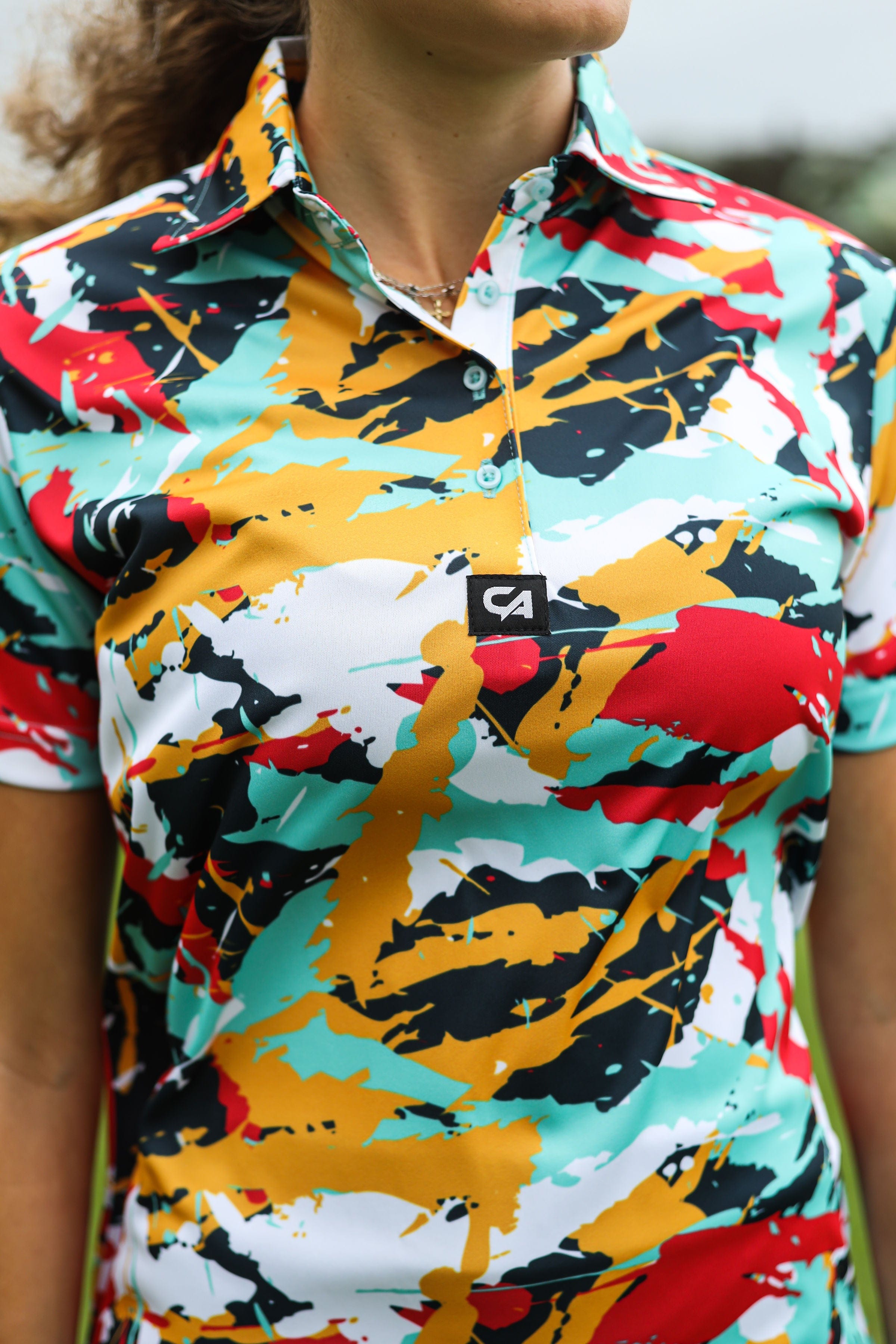 CA Ladies Funky Golf Shirt | Splashes & Smudges
