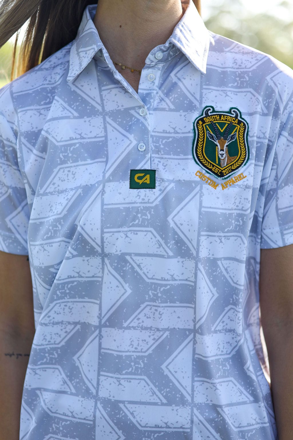 CA Ladies Supporters Golf Shirt | White Flags