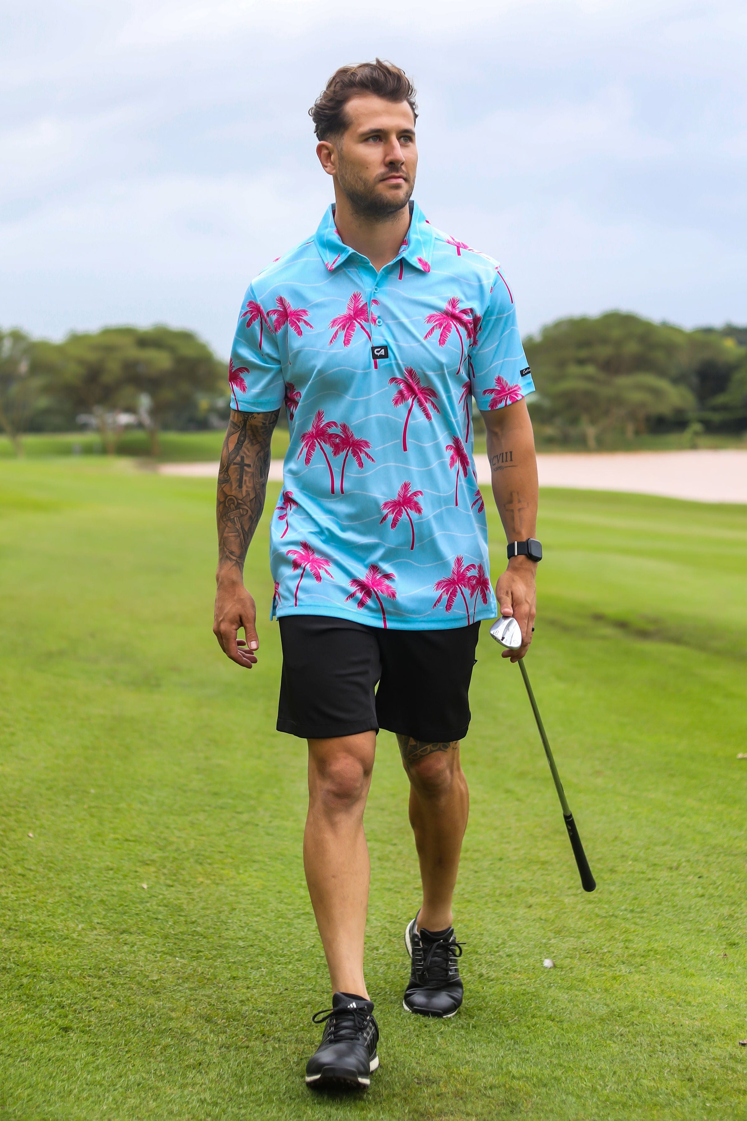 CA Funky Golf Shirt | Palm Vibes
