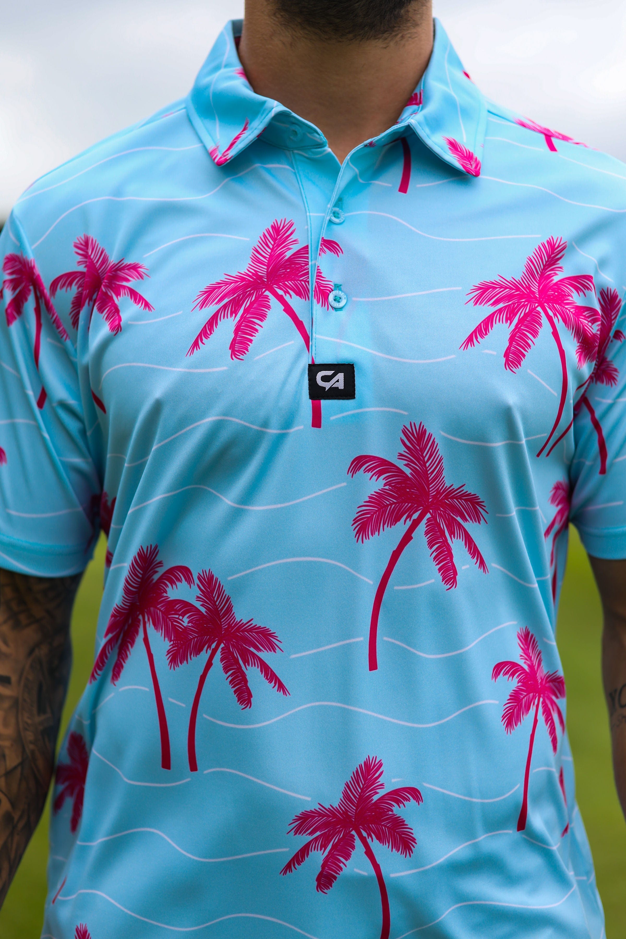 CA Funky Golf Shirt | Palm Vibes