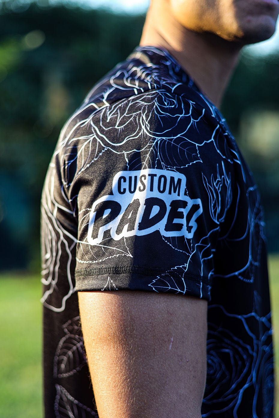 CA Padel Shirt | Black/White Roses