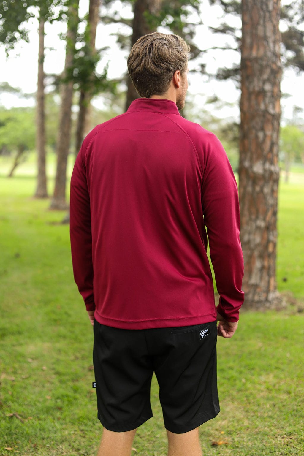 CA 365 1/4 Zip Jersey | Burgundy