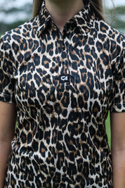 CA Ladies Funky Golf Shirt | Leopard Print