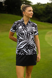 CA Ladies Funky Golf Shirt | Palm Silhouette