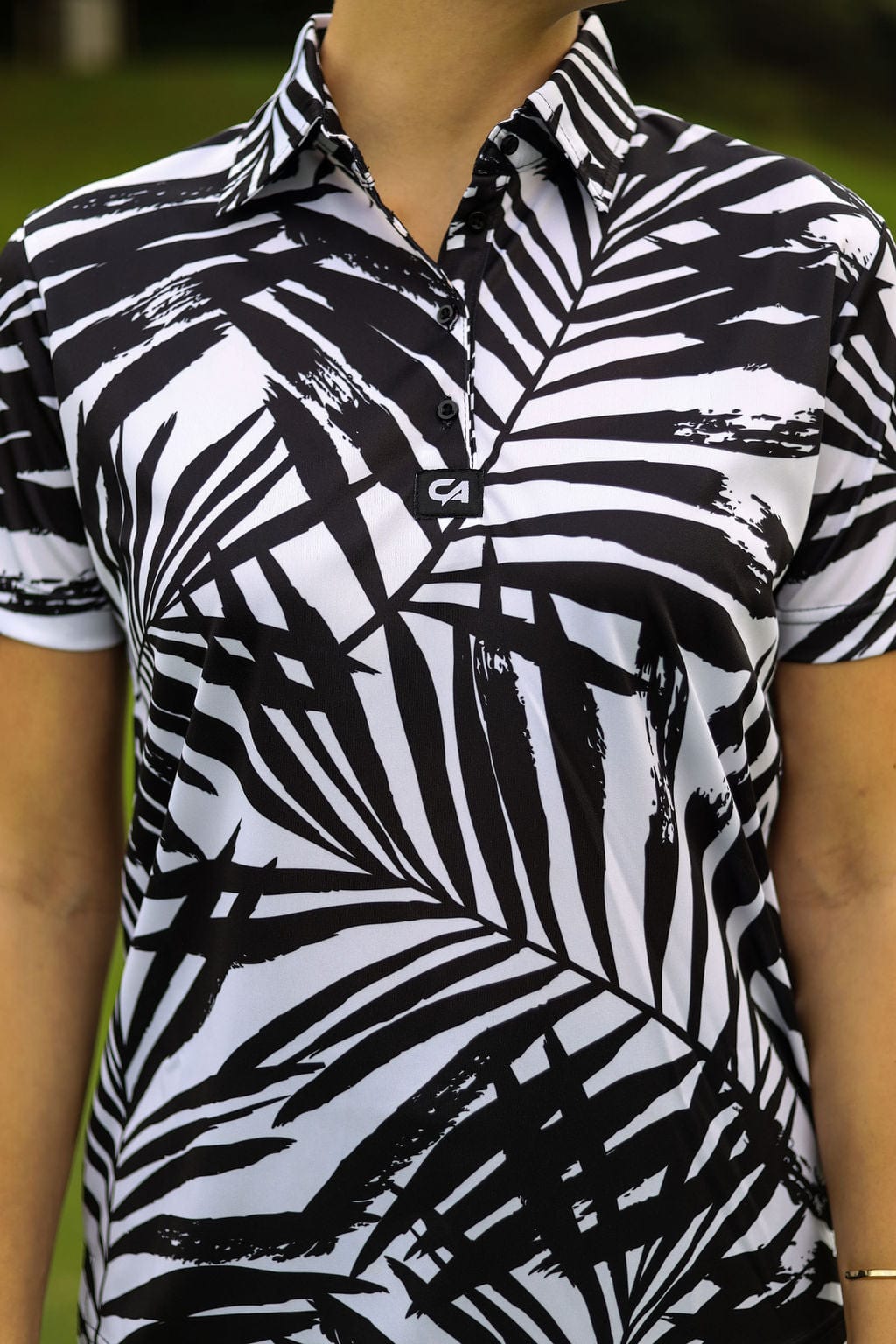 CA Ladies Funky Golf Shirt | Palm Silhouette