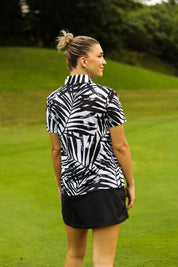 CA Ladies Funky Golf Shirt | Palm Silhouette