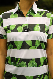 CA Ladies Funky Golf Shirt | Cactus Stripes