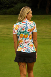 CA Ladies Funky Golf Shirt | Abstract Oranges