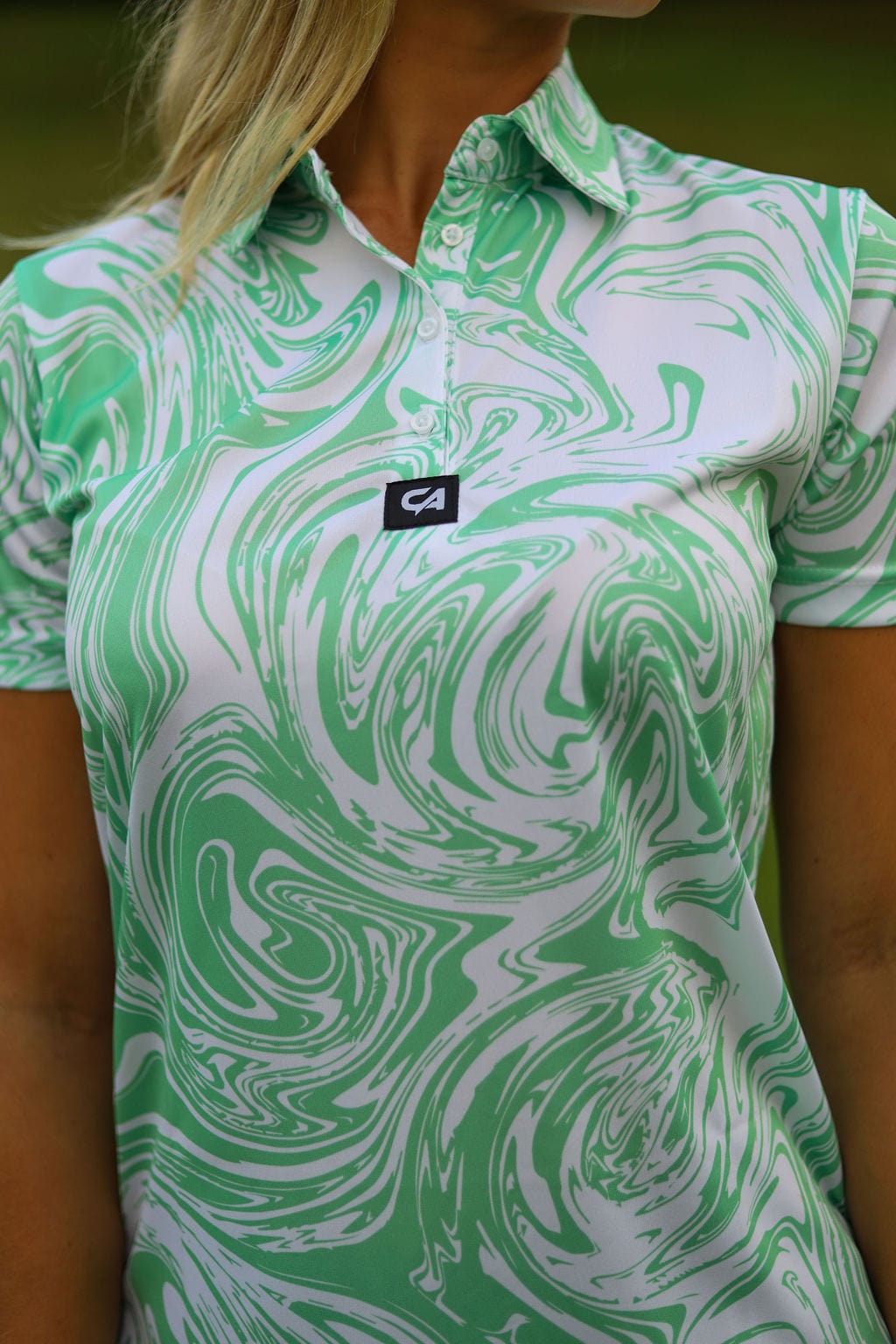 CA Ladies Funky Golf Shirt | Mint Twirl