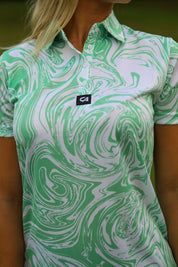 CA Ladies Funky Golf Shirt | Mint Twirl