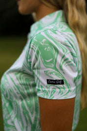 CA Ladies Funky Golf Shirt | Mint Twirl