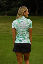 CA Ladies Funky Golf Shirt | Mint Twirl