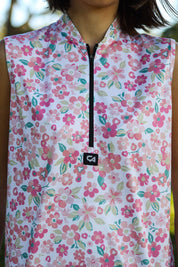 CA Ladies Sleeveless Zipper Golf Shirt | Fairway Bloom