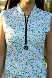 CA Ladies Sleeveless Zipper Golf Shirt | Daily Greens