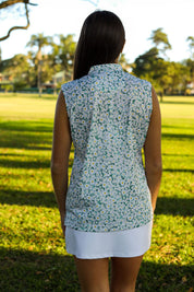 CA Ladies Sleeveless Zipper Golf Shirt | Daily Greens