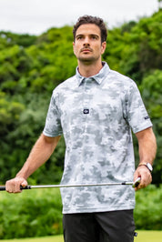 CA Funky Golf Shirt | White Camo