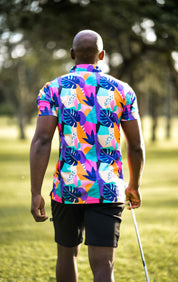 CA Funky Golf Shirt | Tropical Geometric