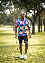 CA Funky Golf Shirt | Tropical Geometric