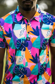 CA Funky Golf Shirt | Tropical Geometric