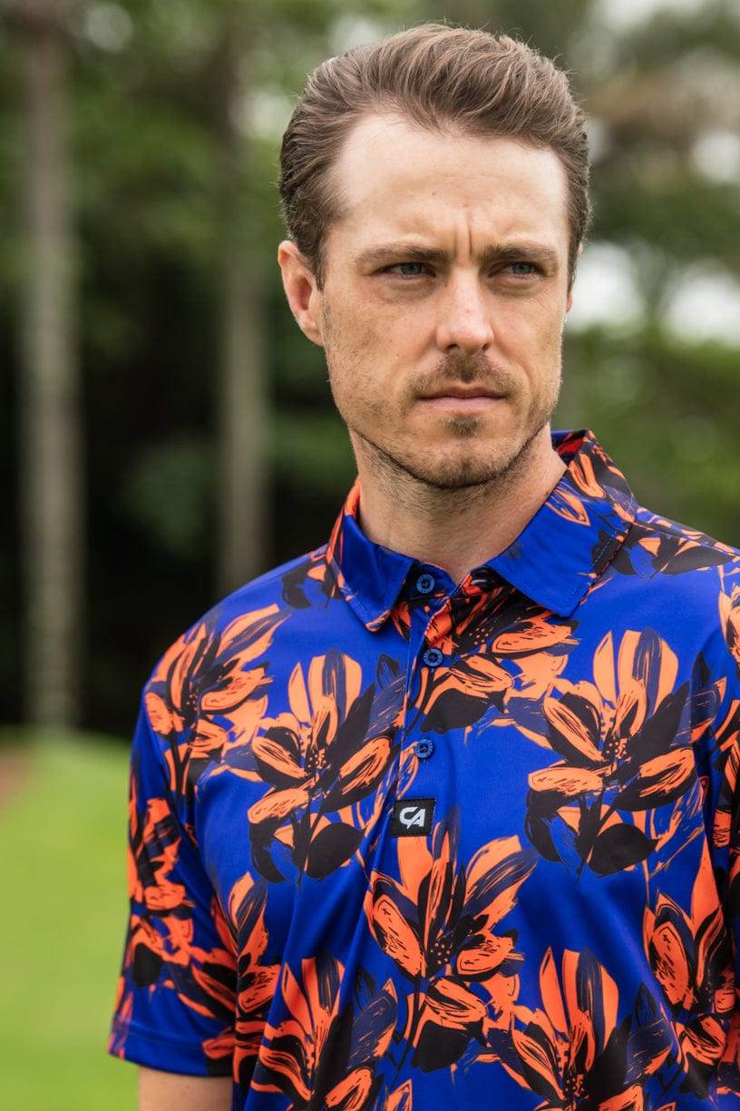 CA Funky Golf Shirt | Brushed Floral