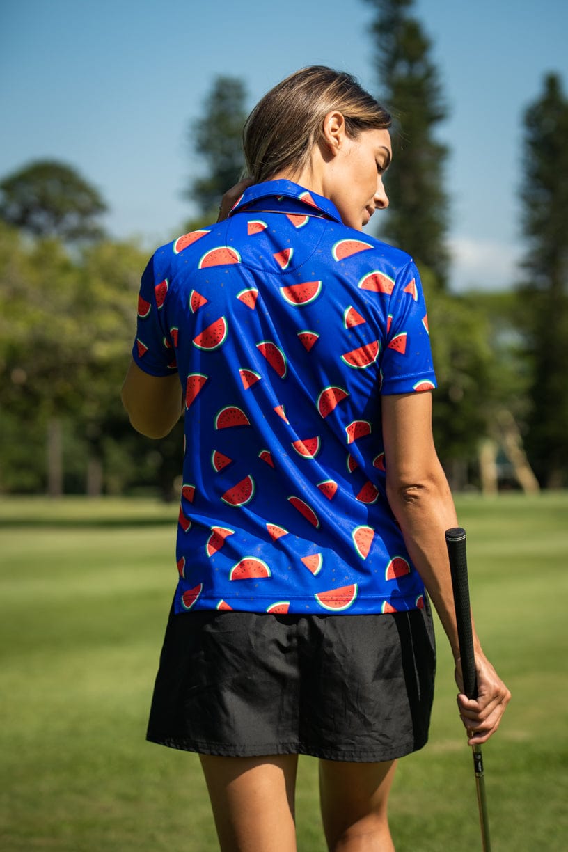 CA Ladies Funky Golf Shirt | Royal Watermelons