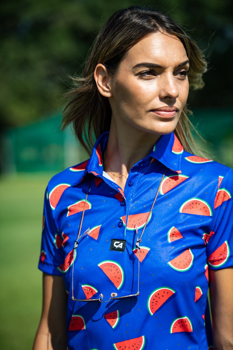 CA Ladies Funky Golf Shirt | Royal Watermelons