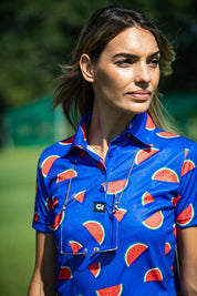 CA Ladies Funky Golf Shirt | Royal Watermelons